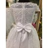 White Handmade Ballerina Length First Holy Communion Dress Style INGRID