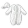 SARAH LOUISE WHITE LONG SLEEVED CHRISTENING ROMPER STYLE 002232