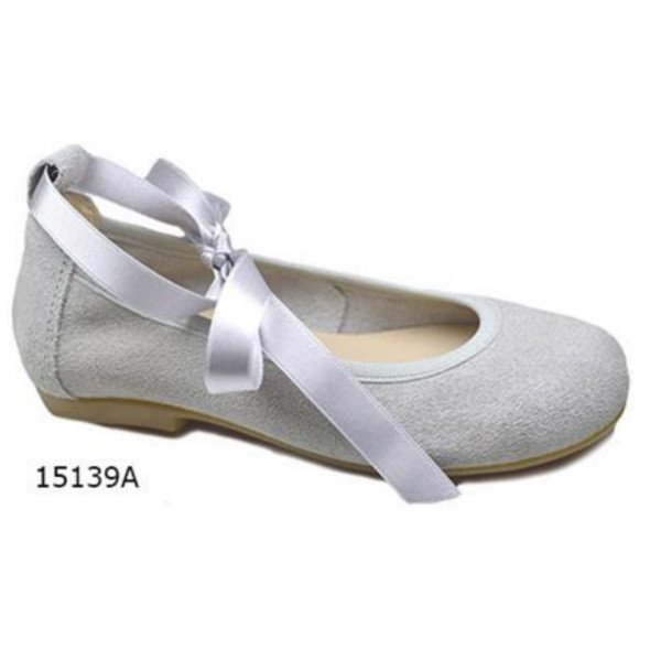 Spanish Grey Confirmation/Special Occasion Shoes by Tinny Shoes Style 15139 Spanish Grey Confirmation/Special Occasion Shoes by Tinny Shoes Style 15139