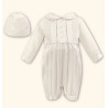 SARAH LOUISE IVORY LONG SLEEVED CHRISTENING ROMPER STYLE 002232