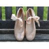 SPANISH SALMON PINK CONFIRMATION/SPECIAL OCCASION SHOES BY TINNY SHOES STYLE 15205