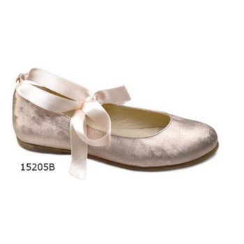 SPANISH SALMON PINK CONFIRMATION/SPECIAL OCCASION SHOES BY TINNY SHOES STYLE 15205