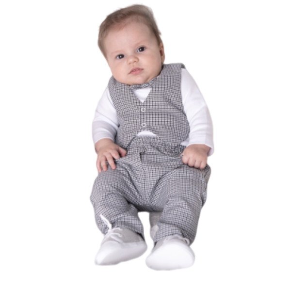 WHITE/BLACK HANDMADE CHRISTENING/SPECIAL OCCASION BABY BOY OUTFIT STYLE ANTHONY