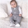 WHITE/BLACK HANDMADE CHRISTENING/SPECIAL OCCASION BABY BOY OUTFIT STYLE ANTHONY
