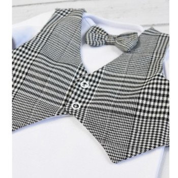 WHITE/BLACK HANDMADE CHRISTENING/SPECIAL OCCASION BABY BOY OUTFIT STYLE ANTHONY