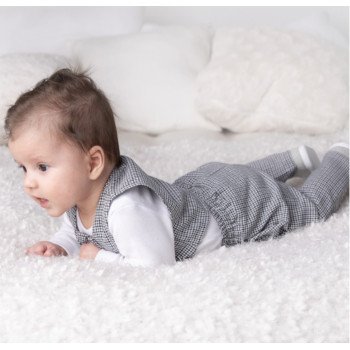 WHITE/BLACK HANDMADE CHRISTENING/SPECIAL OCCASION BABY BOY OUTFIT STYLE ANTHONY