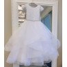 HANDMADE WHITE FIRST HOLY COMMUNION DRESS & BOELRO BY TETER WARM STYLE W212
