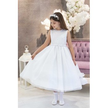 White First Holy Communion Dress & Bolero Style RONNY BALLERINA LENGTH