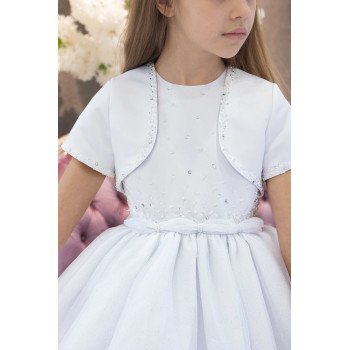 White First Holy Communion Dress & Bolero Style RONNY BALLERINA LENGTH