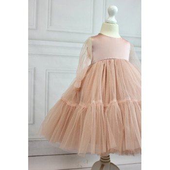BEAUTIFUL HANDMADE PINK FLOWER GIRL / CONFIRMATION DRESS STYLE YORK