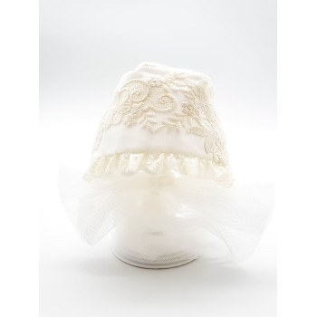 MARLA IVORY BABY GIRL CHRISTENING/BAPTISM BONNET STYLE M788