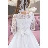 White Handmade Ballerina Length First Holy Communion Dress Style JULIANA