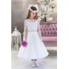 White Handmade Ballerina Length First Holy Communion Dress Style JULIANA
