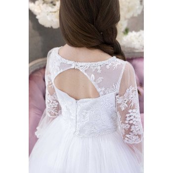 White Handmade First Holy Communion Dress Style KLADIJA