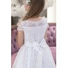 White Handmade Ballerina Length First Holy Communion Dress Style INGRID