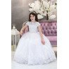 White Handmade First Holy Communion Dress Style CELIA BIS