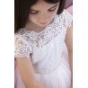 White Handmade First Holy Communion Dress Style CELIA BIS