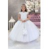 HANDMADE WHITE FIRST HOLY COMMUNION DRESS STYLE T-922