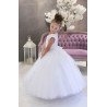 HANDMADE WHITE FIRST HOLY COMMUNION DRESS STYLE T-928