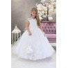 HANDMADE WHITE FIRST HOLY COMMUNION DRESS T-872