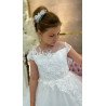 HANDMADE WHITE FIRST HOLY COMMUNION DRESS STYLE T-881