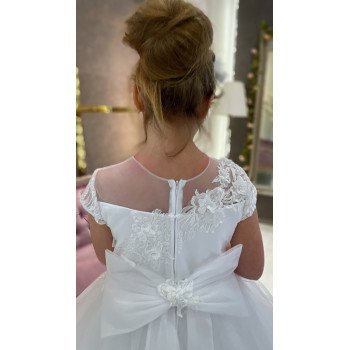 HANDMADE WHITE FIRST HOLY COMMUNION DRESS STYLE T-881