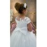 HANDMADE WHITE FIRST HOLY COMMUNION DRESS STYLE T-881