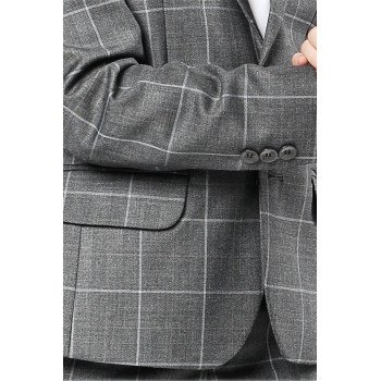 Gray Checkered 2 Pieces First Holy Communion/Special Occasion Suit Style CARLO