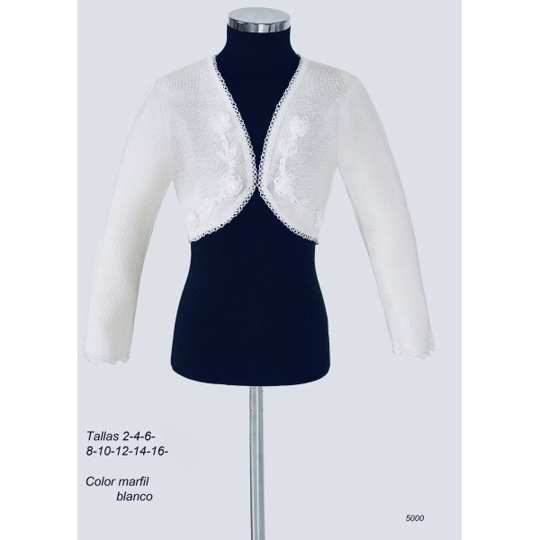 White Handmade First Holy Communion Cardigan Style 5000 White Handmade First Holy Communion Cardigan Style 5000