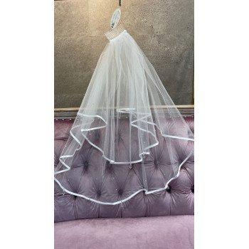 White First Holy Communion Veil Style CV162