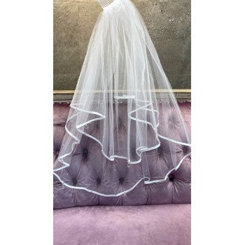 White First Holy Communion Veil Style CV162