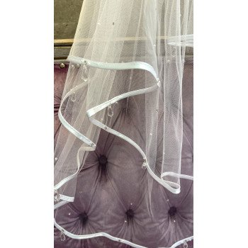 White First Holy Communion Veil Style CV162