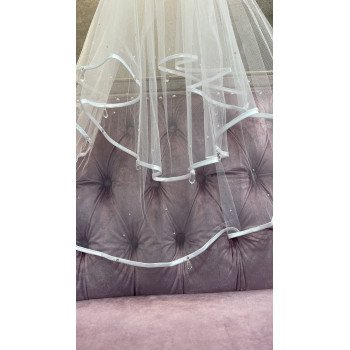 White First Holy Communion Veil Style CV162