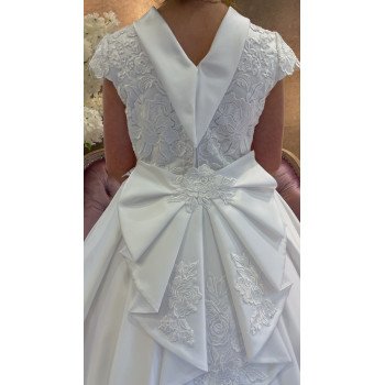HANDMADE WHITE FIRST HOLY COMMUNION DRESS STYLE T-880