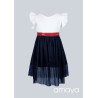 Amaya Ivory/Navy/Red Confirmation/Special Occasion Dress Style 534093