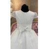 SPANISH HANDMADE WHITE BALLERINA LENGTH FIRST HOLY COMMUNION DRESS STYLE 2714