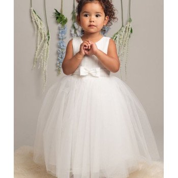 Special Occasions Ivory Tulle Baby Dress with Sequinned Sash Cindy by Sevva
