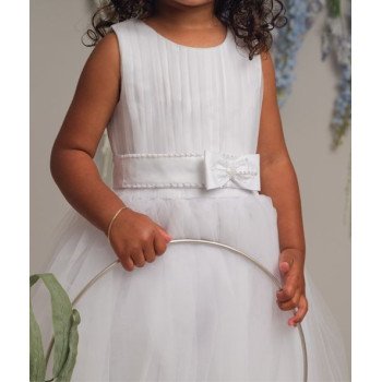 Special Occasions Ivory Tulle Baby Dress with Sequinned Sash Cindy by Sevva