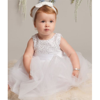 Ivory Seeva flower girl /Christening dress Style pc1025