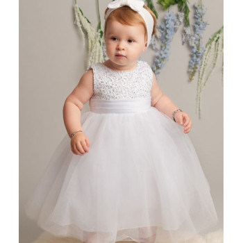 Ivory Seeva flower girl /Christening dress Style pc1025