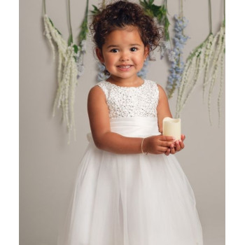 Ivory Seeva flower girl /Christening dress Style pc1025