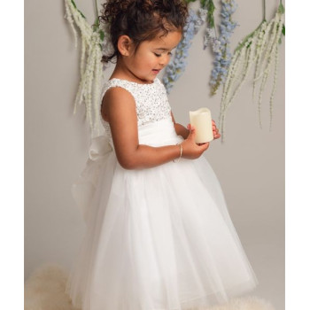 Ivory Seeva flower girl /Christening dress Style pc1025