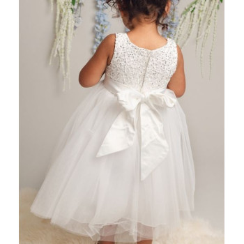 Ivory Seeva flower girl /Christening dress Style pc1025
