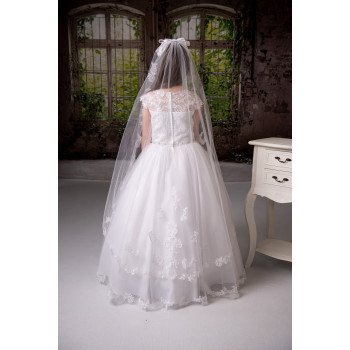 Sweetie Pie White First Holy Communion Veil Style 4036
