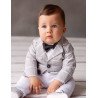 White/Grey Baby Boy Christening Outfit Style MILAN GREY