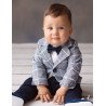 NAVY/GREY BABY BOY CHRISTENING OUTFIT STYLE EMIL