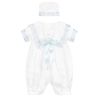 Sky Blue Baby Boy Christening Romper style CHR502