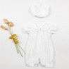 Beau Kid Baby Boys White Christening Romper Style Romper-1