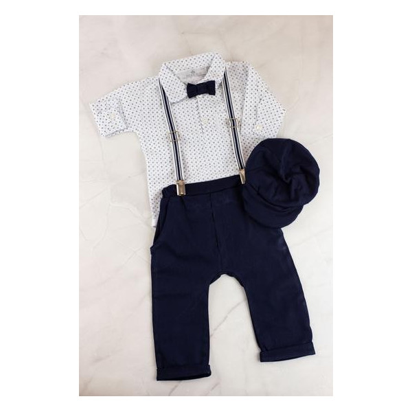 Beau Kid Navy Baby boys christening 4pc Set Style 30280-nv