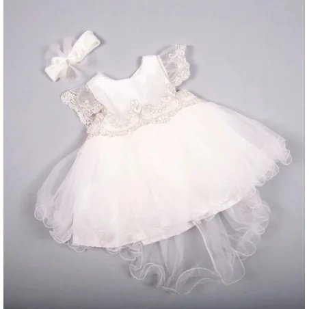 Beau Kid Baby Girls Ivory Christening Dress Style 123045